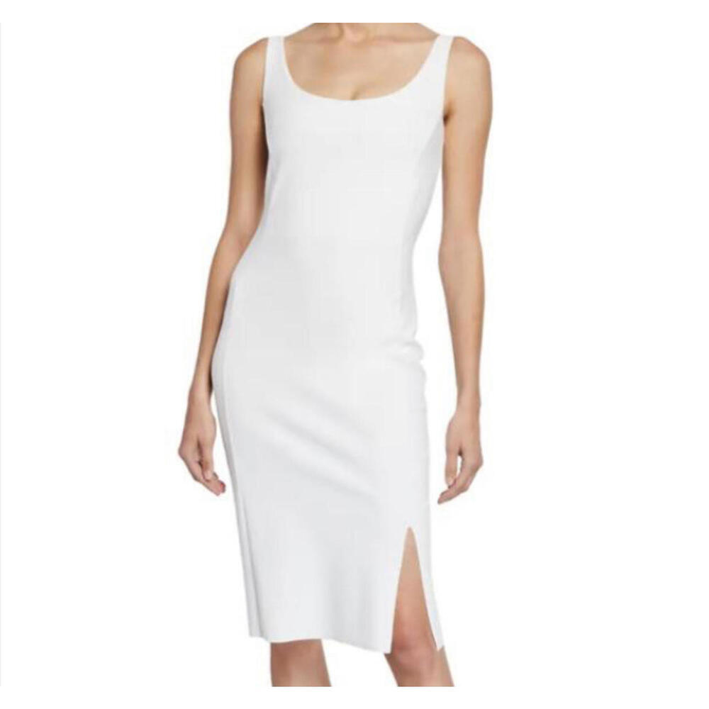 CHIARA BONI white Nora knee length dress